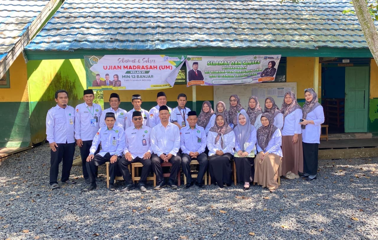 Ribuan Siswa MI dan MTs se-Kabupaten Banjar Ikuti Ujian Madrasah 2026, Kemenag Gelar Monitoring Intensif